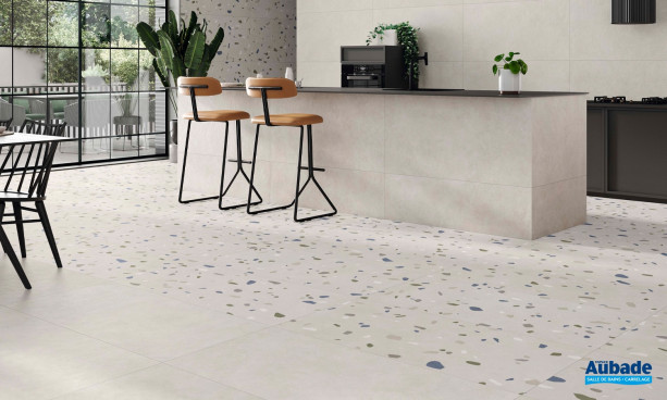 Collection Pursue par STN Ceramica en coloris Pearl et décor Terrazo Pearl