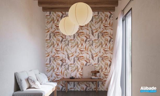 Collection Cambria par Tau ceramica en coloris White et décor Fall Cambria