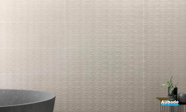 Collection Palomastone Wall par Tau Ceramica en décor RLV Neo White