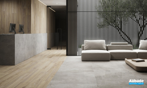 Collection Teba par Tau Ceramica en coloris Silver poli