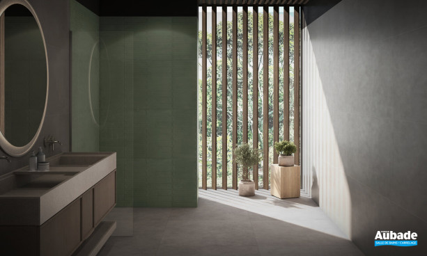 Collection Watery par Tau Ceramica en coloris Silver et décor Green