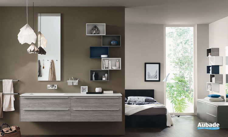 Meuble sous-vasque coloris Olmo Grey Progetto+ d'Inda