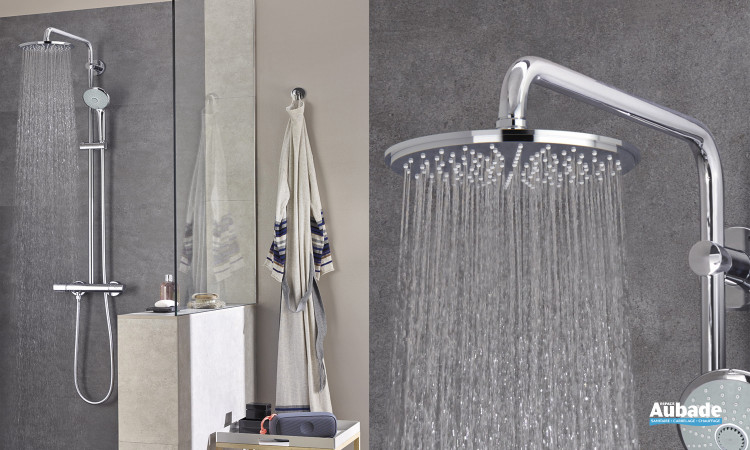 Colonne de douche hydromassante avec douchette Euphoria System de Grohe