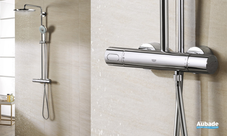 compressie toeter Vergadering Colonne de douche avec douchette 4 jets Grohe | Espace Aubade