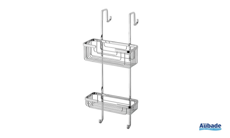 porte objet 2 paniers à poser sur paroi de douche