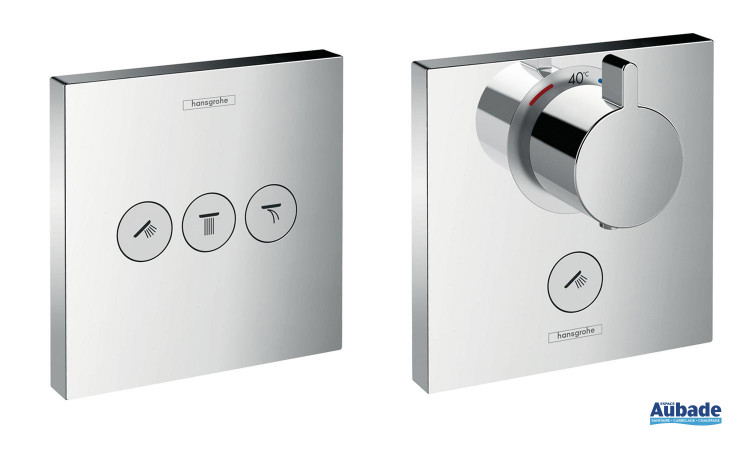 Set de finition pour mitigeur
thermostatique ShowerSelect encastré haut débit avec sortie permanente et robinet d’arrêt de Hansgrohe