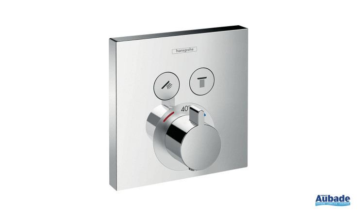 Set de finition pour mitigeur thermostatique ShowerSelect encastré avec 2 fonctions de Hansgrohe