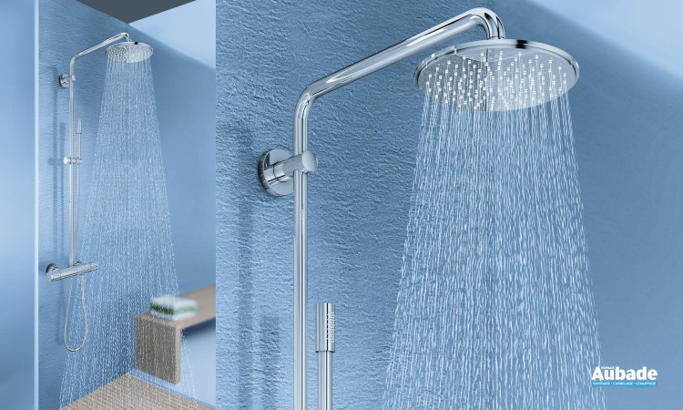 Colonne de douche design Grohtherm rainshower system de grohe avec douchette à main 