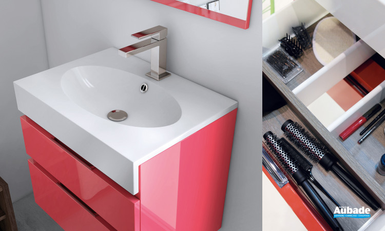 Meuble salle de bains egoiste decotec, version 2 tiroirs