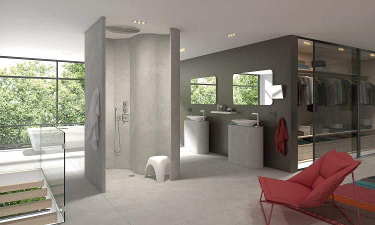 La douche à l'italienne Fundo Primo de wedi