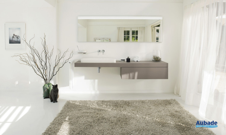 Ensemble vasque, plan de toilette et miroir Edition 400 planning de Keuco