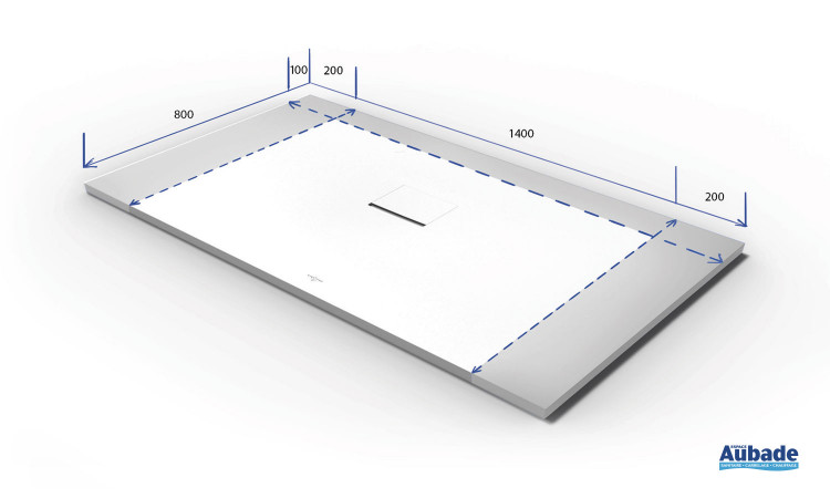 Dimensions du receveur de douche Squaro Infinity de Villeroy & Boch