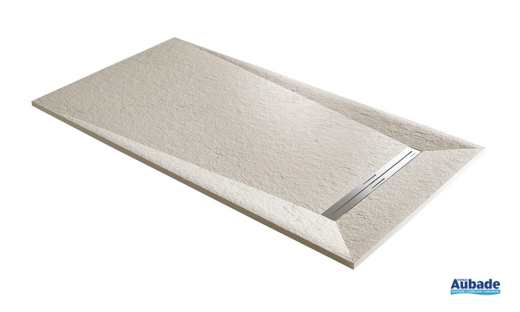 Receveur ultraplat Acquabella Prisma Slate antidérapant couleur beige