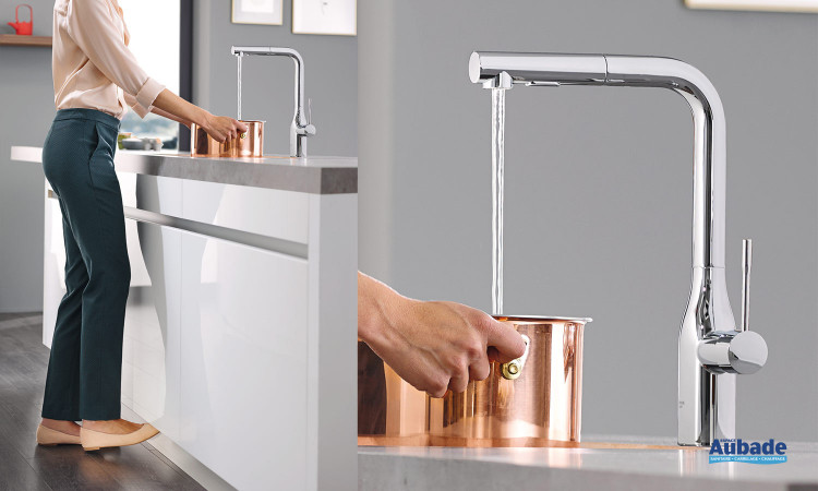 Mitigeur évier électronique Essence Foot Control de Grohe