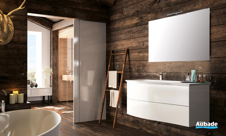 Meuble Twist L 120 cm blanc brillant de Cedam