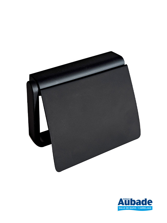 Dérouleur à papier WC avec couvercle Derby Style<sup>2</sup> Noir mat de Vigour