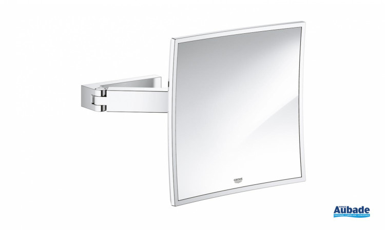 Miroir Cosmétique Chromé Selection Cube de Grohe