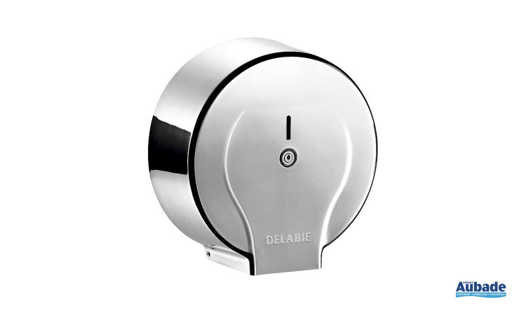 Distributeur De Papier WC Delabie INOX 304 Brillant - Pour Bobine De 400 M, Modèle 2911, En Acier Inoxydable, Pour Sanitaires Publics Ou Privés