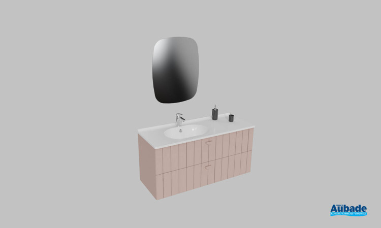 Meuble de salle de bains Dune d'Ambiance Bain, largeur 120 cm, coloris pompadour