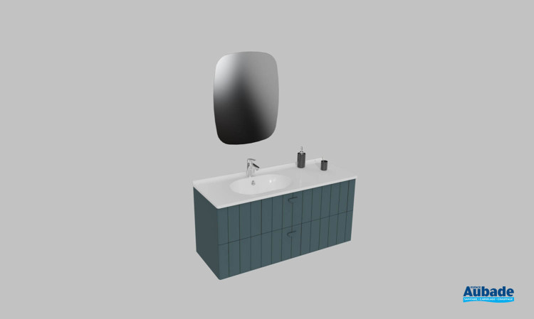 Meuble de salle de bains Dune d'Ambiance Bain, largeur 120 cm, coloris vert forêt
