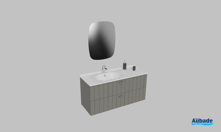 Meuble de salle de bains Dune d'Ambiance Bain, largeur 120 cm, coloris volcan