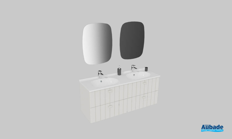 Meuble de salle de bains Dune d'Ambiance Bain, largeur 140 cm, coloris cashmere