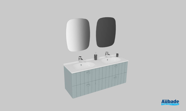 Meuble de salle de bains Dune d'Ambiance Bain, largeur 140 cm, coloris fjord