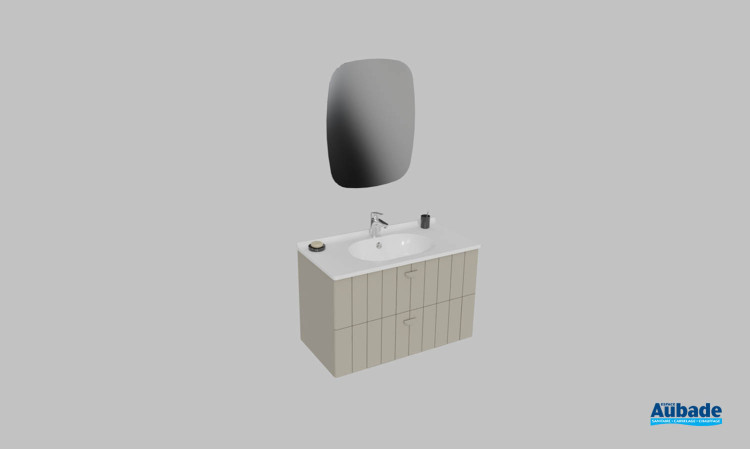 Meuble de salle de bains Dune d'Ambiance Bain, largeur 90 cm, coloris safari