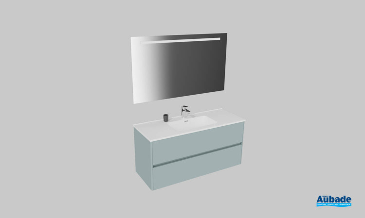 Meuble de salle de bains Elyps 2 d'Ambiance Bain, largeur 121 cm, coloris fjord