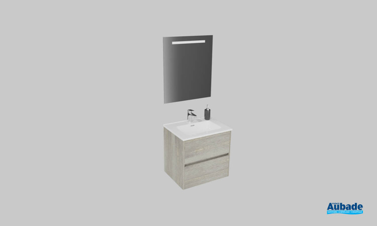 Meuble de salle de bains Elyps 2 d'Ambiance Bain, largeur 60 cm, coloris deauville