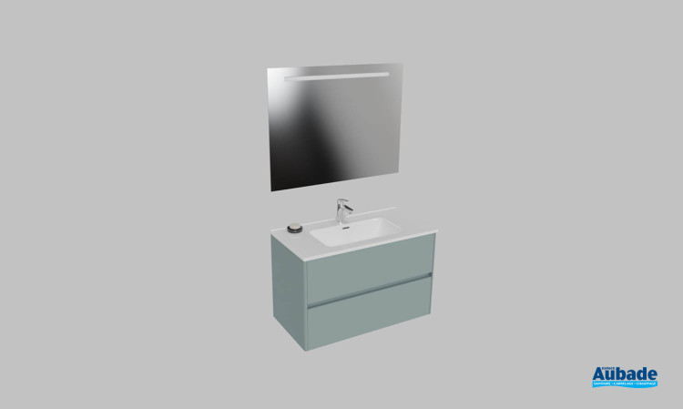 Meuble de salle de bains Elyps 2 d'Ambiance Bain, largeur 90 cm, coloris fjord