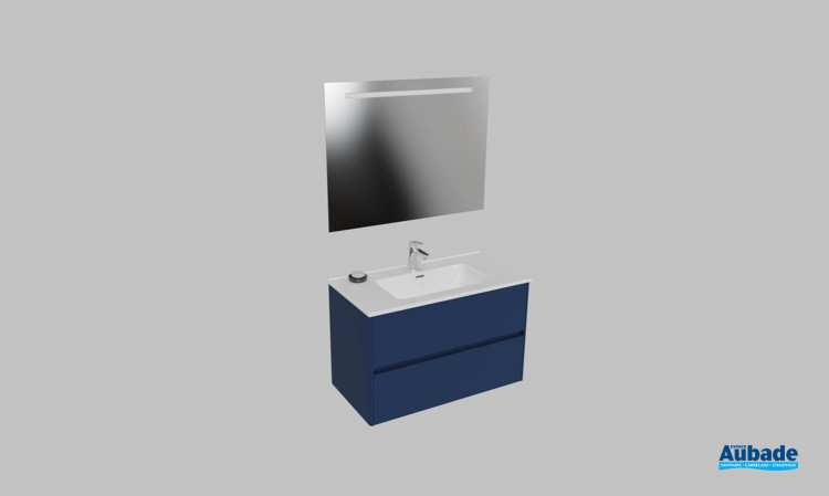 Meuble de salle de bains Elyps 2 d'Ambiance Bain, largeur 90 cm, coloris marine