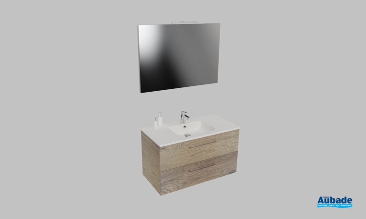 Meuble de salle de bains Vita d'Ambiance Bain, largeur 100 cm, coloris nebraska