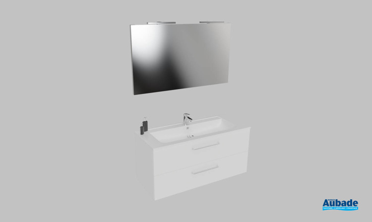 Meuble de salle de bains Vita d'Ambiance Bain, largeur 120 cm, coloris blanc