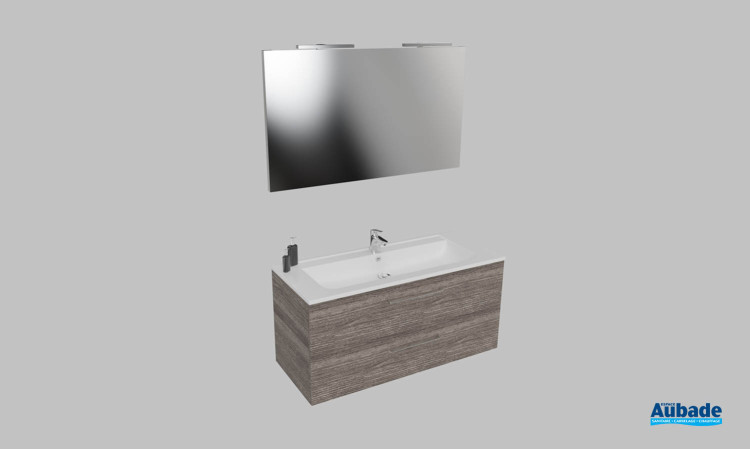 Meuble de salle de bains Vita d'Ambiance Bain, largeur 120 cm, coloris bosco