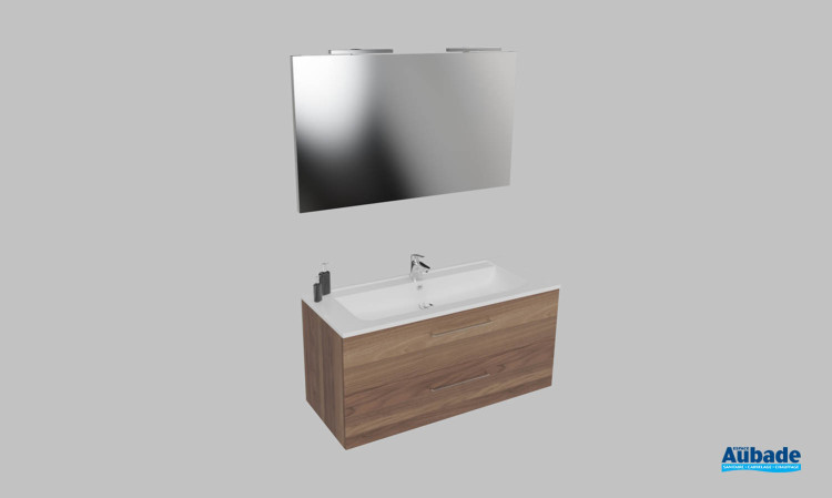 Meuble de salle de bains Vita d'Ambiance Bain, largeur 120 cm, coloris orme