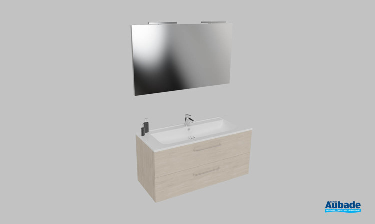 Meuble de salle de bains Vita d'Ambiance Bain, largeur 120 cm, coloris oslo