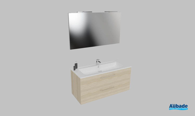 Meuble de salle de bains Vita d'Ambiance Bain, largeur 120 cm, coloris quercy