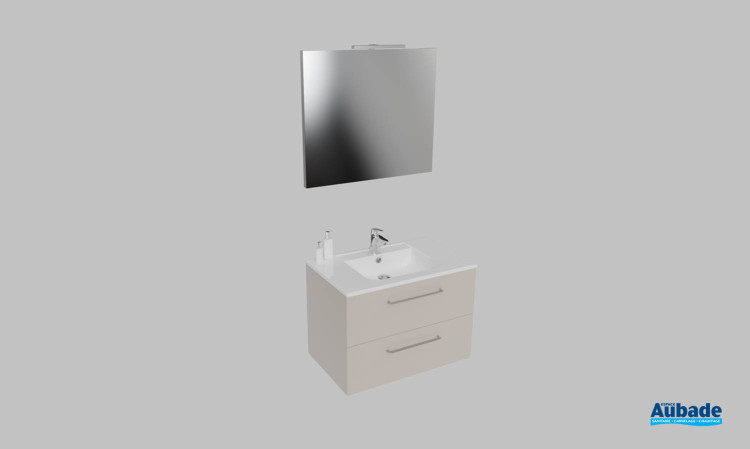 Meuble de salle de bains Vita d'Ambiance Bain, largeur 80 cm, coloris cashmere