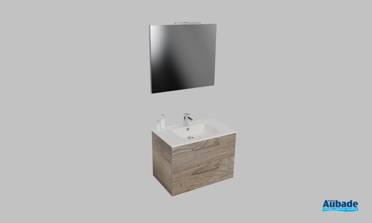 Meuble de salle de bains Vita d'Ambiance Bain, largeur 80 cm, coloris nebraska