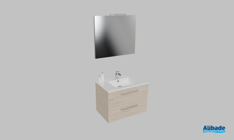 Meuble de salle de bains Vita d'Ambiance Bain, largeur 80 cm, coloris oslo