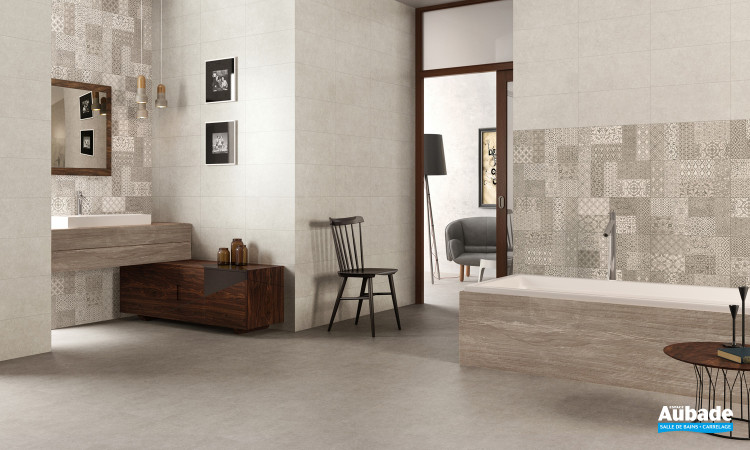 Collection Light Stone par Argenta Ceramica en coloris Beige et White, décor Warm