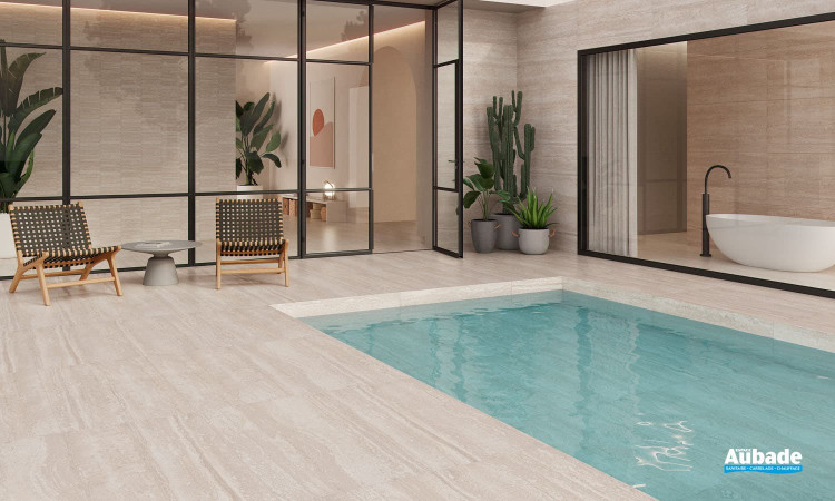 Collection Travertine Tivoli par Azteca en coloris Ivory extérieur