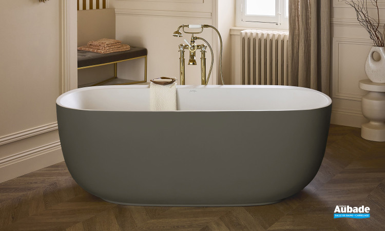 Baignoire îlot Bastille de Jacob Delafon coloris Brun sepia