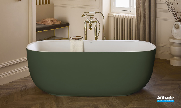 Baignoire îlot Bastille de Jacob Delafon coloris Kaki