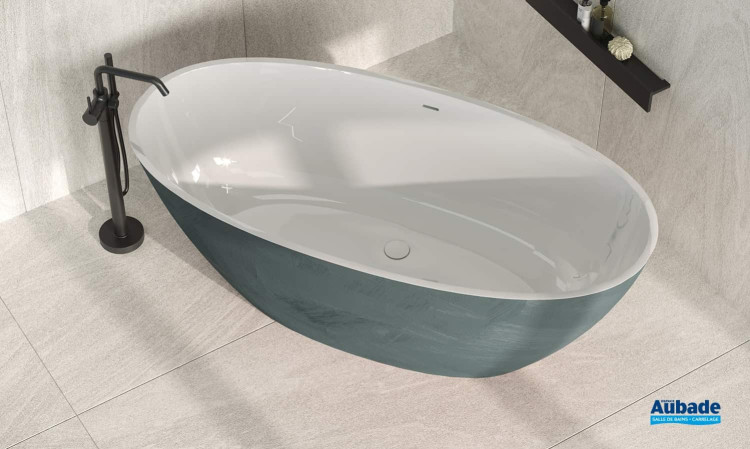 Baignoire îlot Sand teinte Argile Alga de Novellini