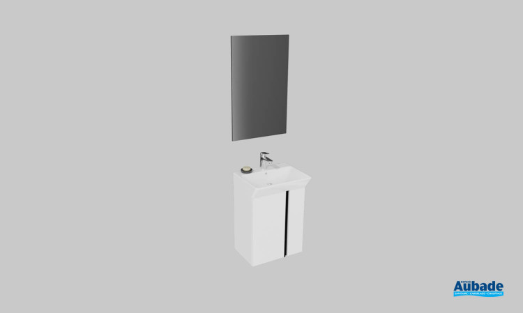 Meuble de salle de bains Easy de Cedam, largeur 50 cm, coloris blanc brillant