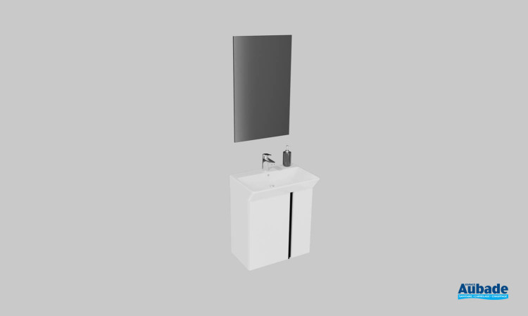 Meuble de salle de bains Easy de Cedam, largeur 60 cm, coloris blanc brillant