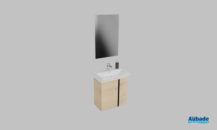 Meuble de salle de bains Easy de Cedam, largeur 60 cm, coloris chêne canelle