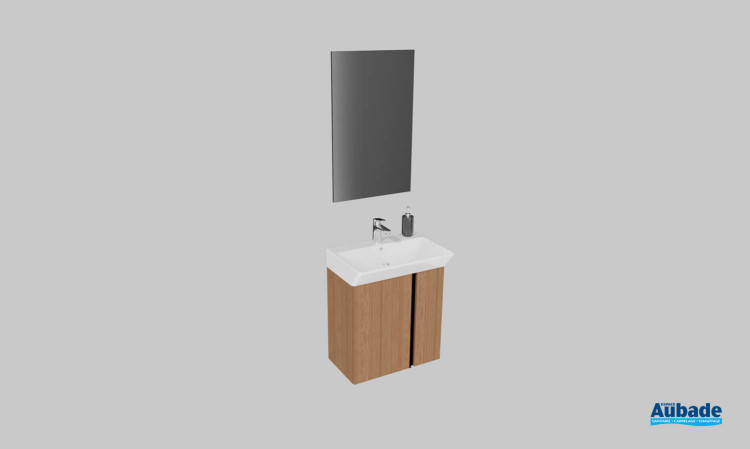 Meuble de salle de bains Easy de Cedam, largeur 60 cm, coloris noyer lincoln